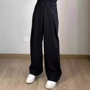 Muške hlače u stilu sakoa, ležerne, retro inspiracije, dekonstrukirane, široke nogavice, duge hlače s dizajnerskim detaljima