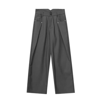 Muške hlače u stilu sakoa, ležerne, retro inspiracije, dekonstrukirane, široke nogavice, duge hlače s dizajnerskim detaljima