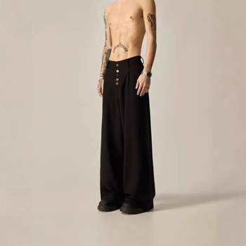 Premium streetwear inspirirane široke hlače u jednobojnoj boji s drapiranom siluetu, od ravnih do širokih nogavica, vizualno izdužuju siluetu