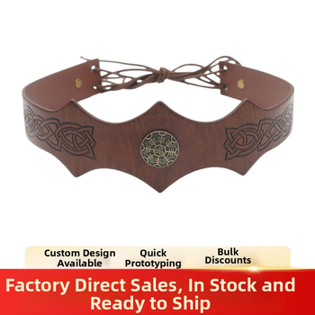 Stredoveká čelenka s vlnovým vzorom, inšpirovaná severoeurópskym Viking štýlom, cosplay rekvizita