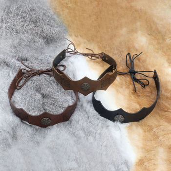 Középkori fejfedő hullám mintázattal, észak-európai Viking-stílusú vintage cosplay kellék