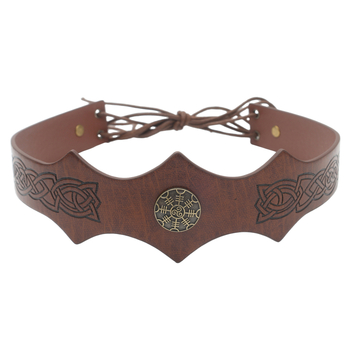 Középkori fejfedő hullám mintázattal, észak-európai Viking-stílusú vintage cosplay kellék