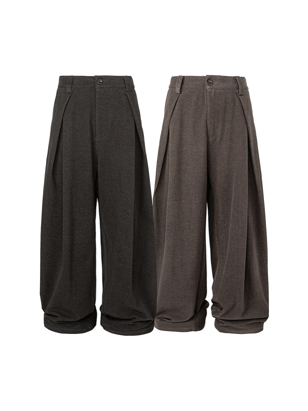 Southern Summer Disguise Férfi nadrágok, A-vonalú szabás, mikró széles drapírozás, casual laza fazon, poliészter-viszkóz keverék