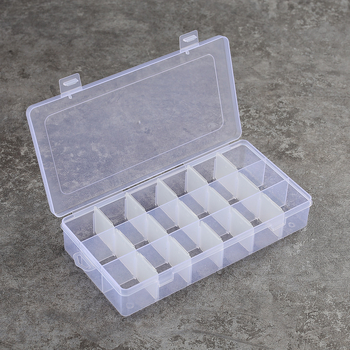 KC15 prozirna plastična kutija-organizator s 18 pretinaca za ribolovnu opremu