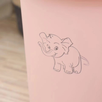 Veliki plastični koš za otpad s karikaturnim dizajnom, cilindričnog oblika, 10 L, za dom i ured