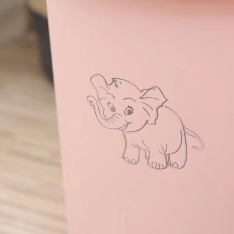 Veliki plastični koš za otpad s karikaturnim dizajnom, cilindričnog oblika, 10 L, za dom i ured