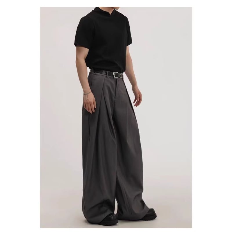 Muške ljetne hlače od ice silk, opuštene, širokih nogavica, ravnog kroja, casual hlače, Plus Size