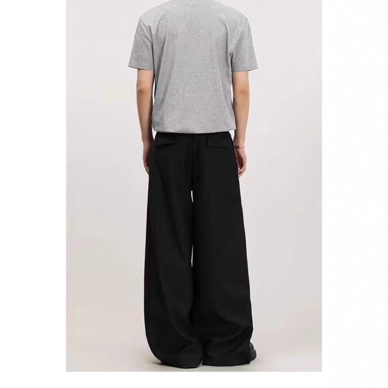 Muške ljetne hlače od ice silk, opuštene, širokih nogavica, ravnog kroja, casual hlače, Plus Size