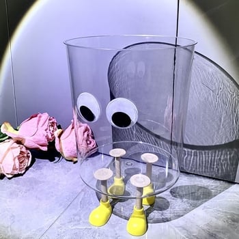 Proziran plastični koš za otpad za dom, dnevni boravak, stol, spavaću sobu i ured – kreativan papirnati koš