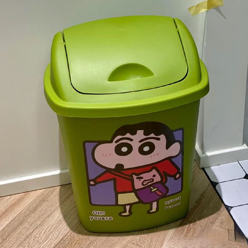 Crayon Shin-Chan kanta za smeće sa slatkim crtanim naljepnicama, za kuhinju i dnevni boravak, velik kapacitet