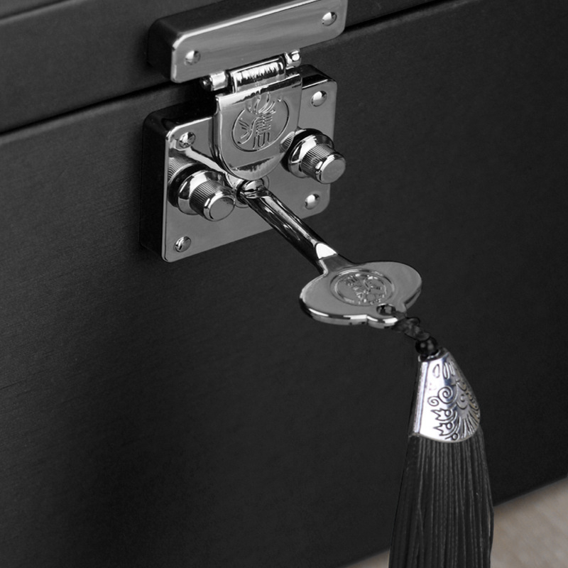 Prilagođena kutija za nakit visoke kvalitete za ogrlice i naušnice, elegantan.desktop skladište velike kapacitete, lagani luksuz