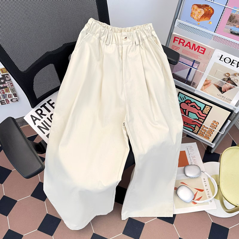 Japanske retro Cityboy muške hlače ravnog kroja, smeđa boja, drapirana tkanina, opušten kroj, duljina do poda