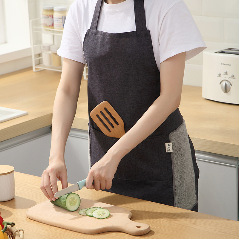 Pregača za kućnu kuhinju, vodootporna i otporna na masnoću, sladak japansko-korejski stil s otiskom logotipa, radna odjeća za kafić s mlijekom čajem