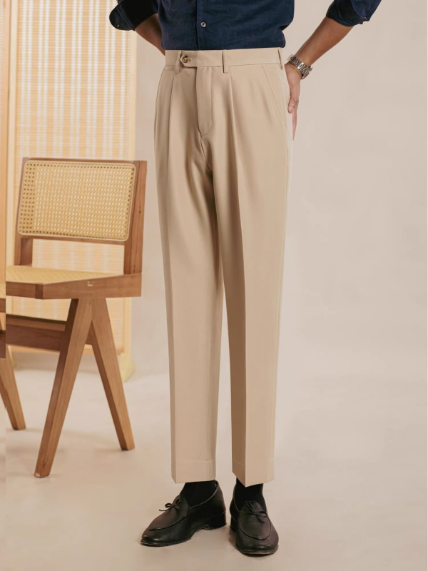 Ruishen muške hlače za jesen, ravni kroj, otporne na nabore, slim fit, casual poslovne hlače, vrhunske kvalitete
