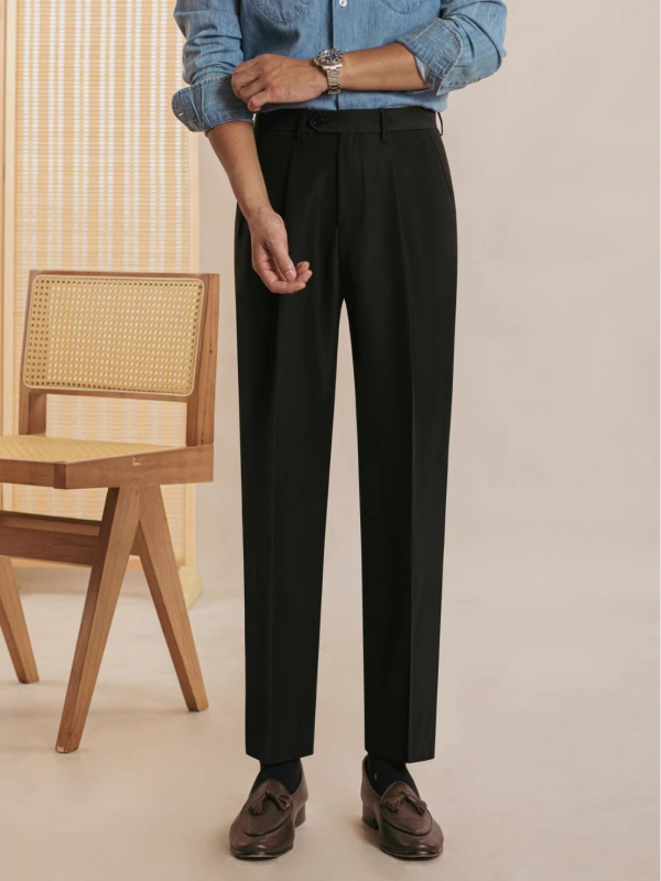 Ruishen muške hlače za jesen, ravni kroj, otporne na nabore, slim fit, casual poslovne hlače, vrhunske kvalitete