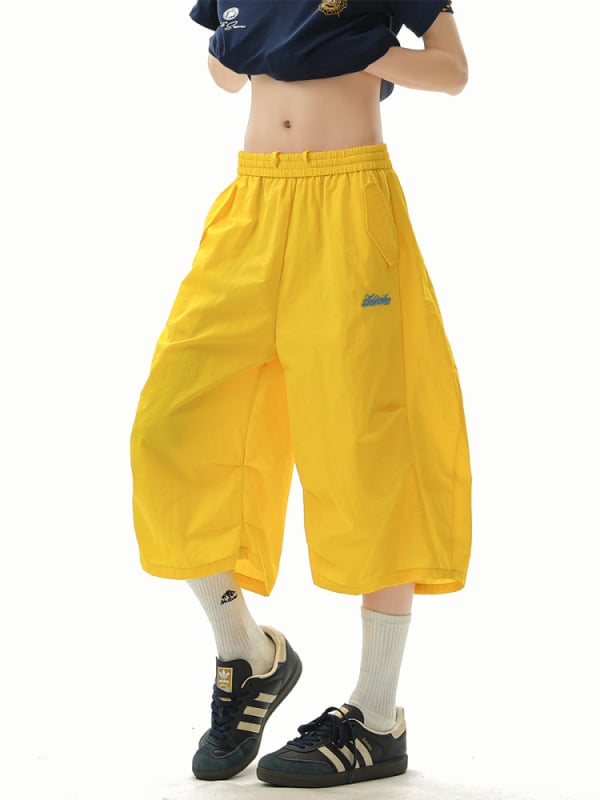 Dopamine šivanje s natpisom, brzo sušeće šorceve, unisex, ljeto, planinski vanjski stil, lagane, prozračne, široka silueta, kapri dužina