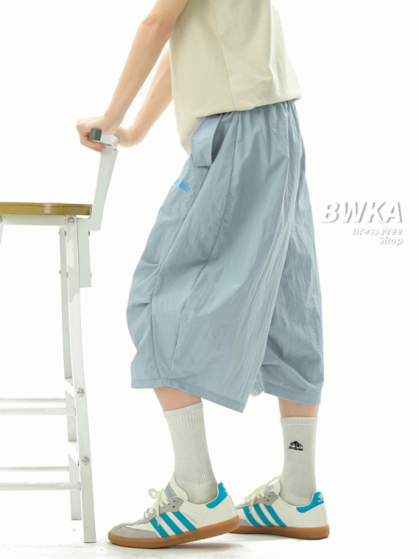 Dopamine šivanje s natpisom, brzo sušeće šorceve, unisex, ljeto, planinski vanjski stil, lagane, prozračne, široka silueta, kapri dužina
