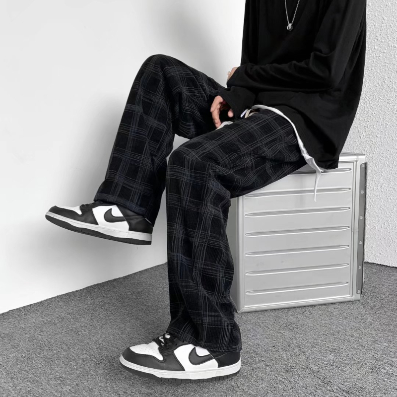Muške hlače od korduroja, proljeće-jesen, ravni kroj, opušteni, korejski stil, svestrane casual sports hlače, 9/10 duljine