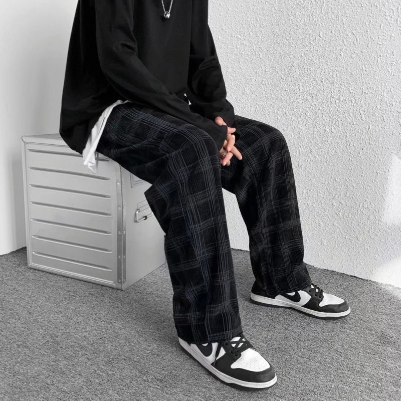 Muške hlače od korduroja, proljeće-jesen, ravni kroj, opušteni, korejski stil, svestrane casual sports hlače, 9/10 duljine