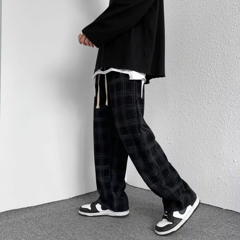 Muške hlače od korduroja, proljeće-jesen, ravni kroj, opušteni, korejski stil, svestrane casual sports hlače, 9/10 duljine