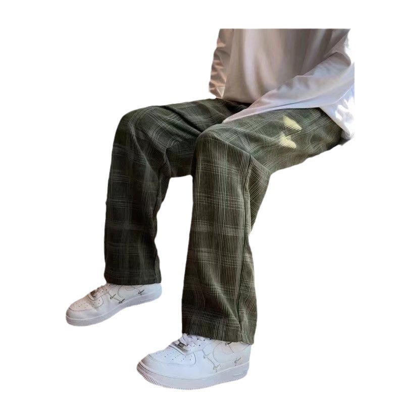 Muške hlače od korduroja, proljeće-jesen, ravni kroj, opušteni, korejski stil, svestrane casual sports hlače, 9/10 duljine