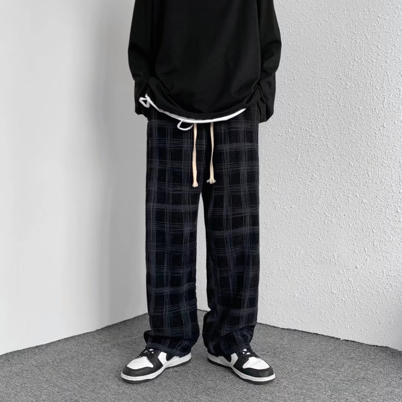 Muške hlače od korduroja, proljeće-jesen, ravni kroj, opušteni, korejski stil, svestrane casual sports hlače, 9/10 duljine