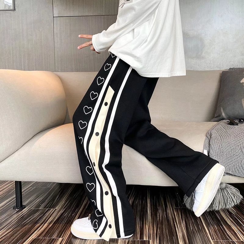 Muške široke hlače do poda s kopčanjem, niski pojas, hongkonški gradski stil, drapirani kroj, dužina do poda, udobne hip-hop hlače za svakodnevno nošenje