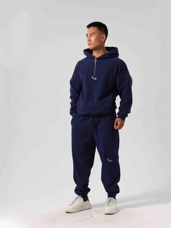 300 g Muške sportske hlače s izšivanjem, dvostrano polarni fleece, za jesen-zimu, s fleeceom iznutra i debelim krojem