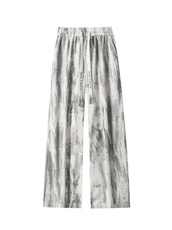 Muške hlače s tie-dye uzorkom, američkog stila, jesen, širokog kroja