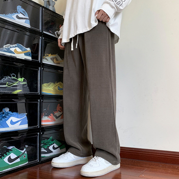 2025. godine muške casual hlače za jesen – opuštena silueta, gradski stil, dužina do gležnja, vezivanje vrpcom, jednobojne