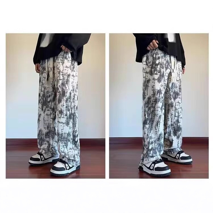 Téli laza, széles szárú nadrág tiniknek, koreai stílusú fleece béléses, sportos-casual egyenes szabás