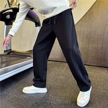 Muške trenirke s ravnim krojem, debeli materijal, sportske i casual hlače