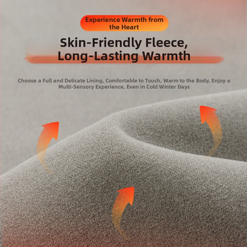 Férfi téli fleece-bélélt edzőnadrág, lazán szabott, derekán húzózsinórral