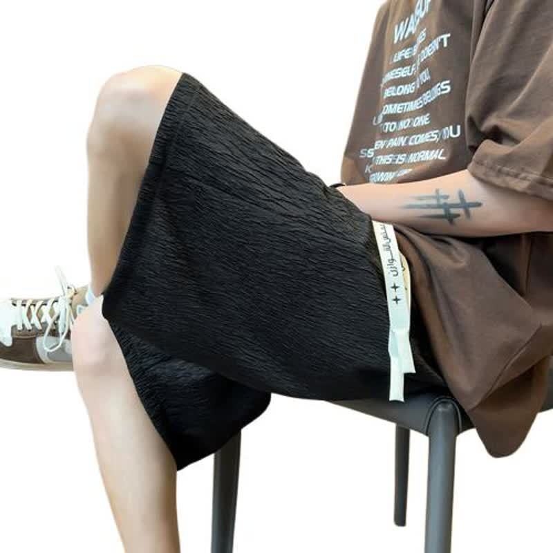 Muške šorce Ice Silk – ljeto, ravnog kroja, do koljena, široke, tanke, casual sports hlače