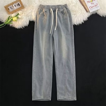 Férfi nyári farmernadrág laza szabású, egyenes és széles szárú