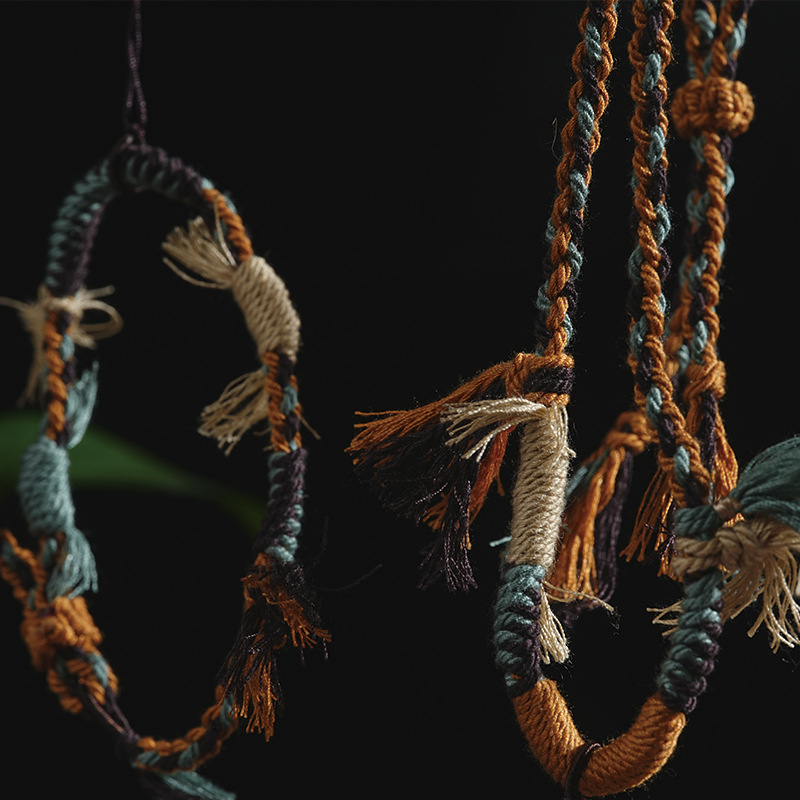 Tibetanski stil pleteni ogrlica konac, ručno tkan DIY pamuk konac, poluproizvod