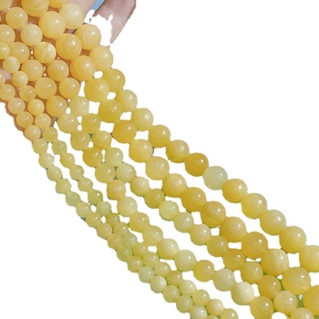 Prirodne bež nefritne okrugle perle za DIY narukvicu i ogrlicu – dodaci za nakit, slobodne perle, različite veličine