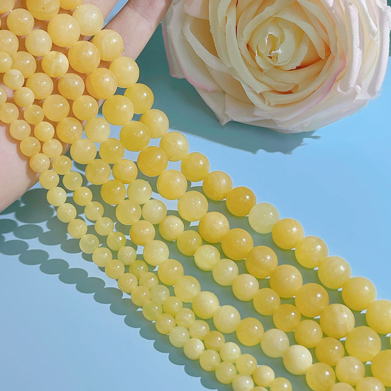 Prirodne bež nefritne okrugle perle za DIY narukvicu i ogrlicu – dodaci za nakit, slobodne perle, različite veličine