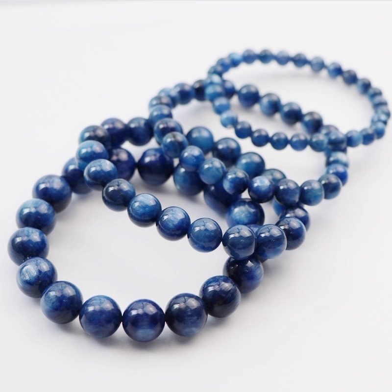 Kyanit i tigrovo oko perle, 8 mm okrugle perle za DIY nakit, poluproizvedeni niz za narukvicu