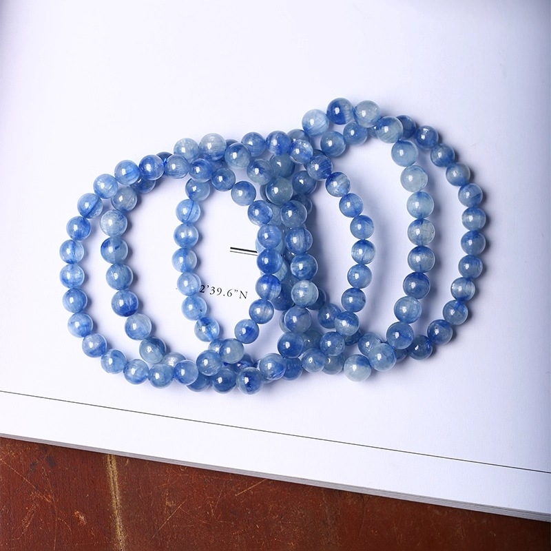 Kyanit i tigrovo oko perle, 8 mm okrugle perle za DIY nakit, poluproizvedeni niz za narukvicu