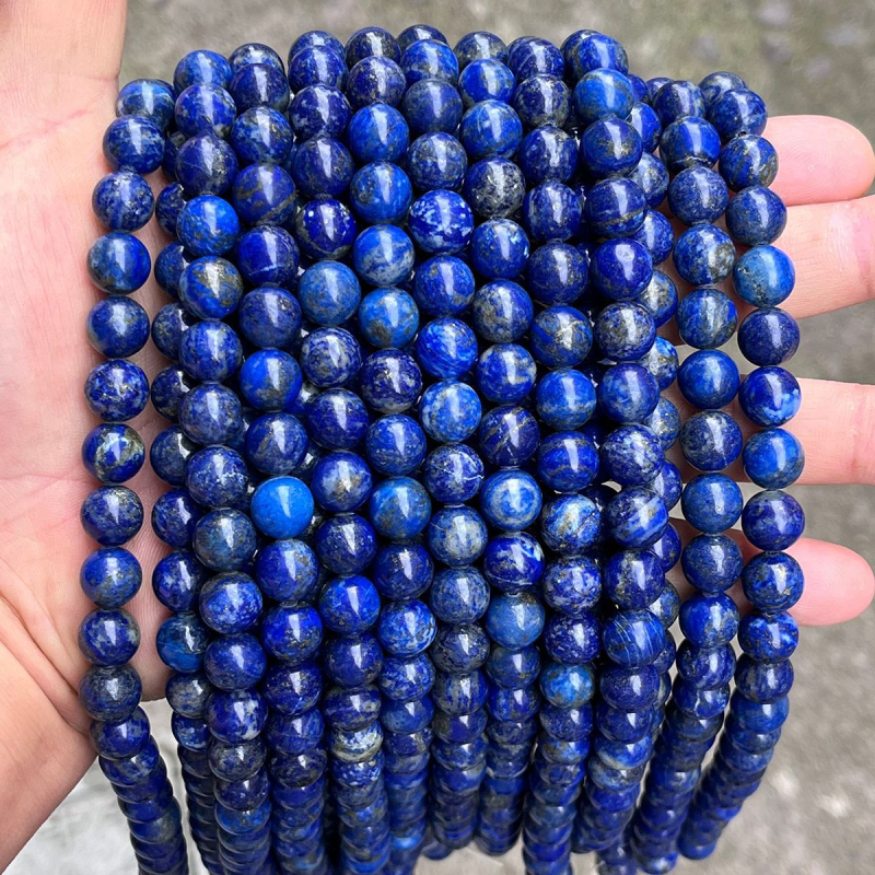 Prirodne perle od lazurita za DIY nakit, 5A kvaliteta, poluproizvodi