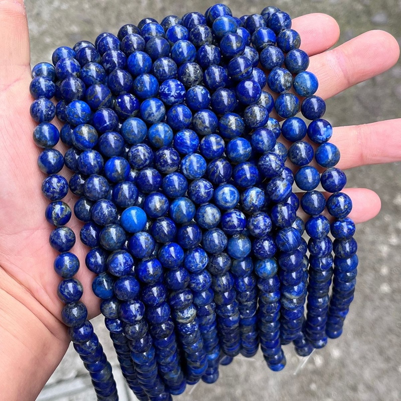 Prirodne perle od lazurita za DIY nakit, 5A kvaliteta, poluproizvodi