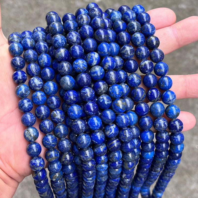 Prirodne perle od lazurita za DIY nakit, 5A kvaliteta, poluproizvodi