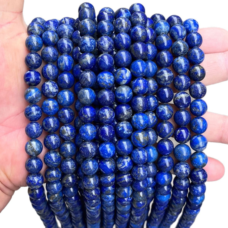 Prirodne perle od lazurita za DIY nakit, 5A kvaliteta, poluproizvodi