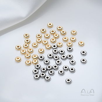 Otporne na izblijedivanje titan-čelične i nehrđajuće čelične razdjelne perle za DIY izradu nakita i ogrlica