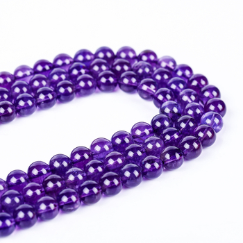 Sheyao Jewelry Prirodne ametistove perle, slobodne, ručno polirane, ljubičaste okrugle perle 10 mm, poluproizvodi nakita