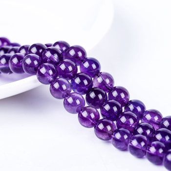 Sheyao Jewelry Prirodne ametistove perle, slobodne, ručno polirane, ljubičaste okrugle perle 10 mm, poluproizvodi nakita