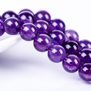 Sheyao Jewelry Prirodne ametistove perle, slobodne, ručno polirane, ljubičaste okrugle perle 10 mm, poluproizvodi nakita