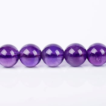 Sheyao Jewelry Prirodne ametistove perle, slobodne, ručno polirane, ljubičaste okrugle perle 10 mm, poluproizvodi nakita