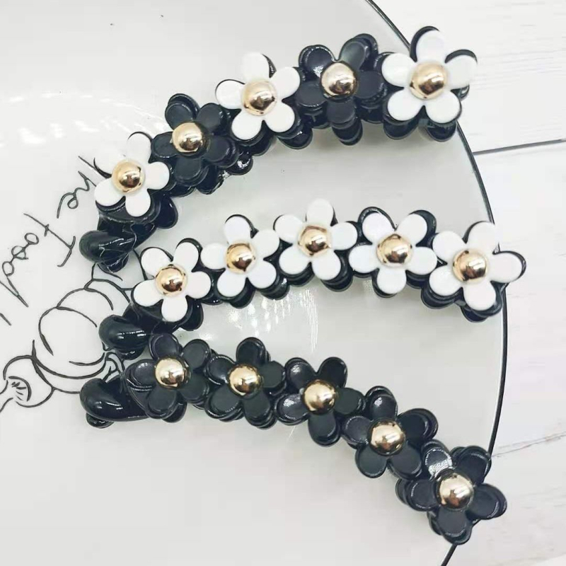 Korejski stil banan klips za kosu s perlama i kamelijom – jednostavan, svjež dodatak za kosu